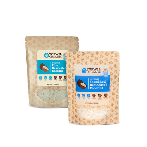 Organic Desiccated Coconut Bundle (Fine & Shredded pack)
