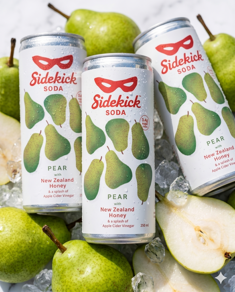Sidekick Pear Soda 12-Pack NZ