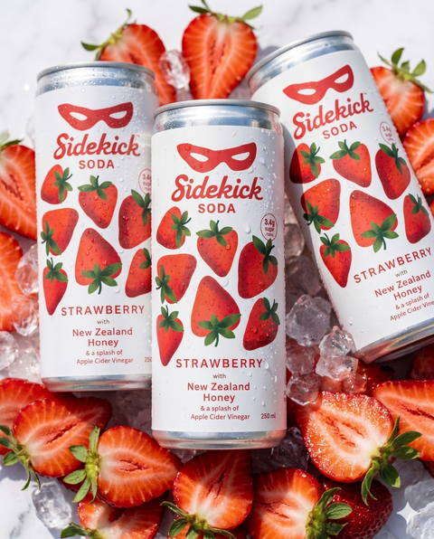 Sidekick Strawberry Soda 12-Pack NZ