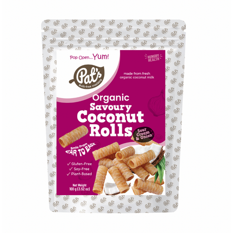 PATS- Organic Coconut Roll Sour Cream and Onion 100g