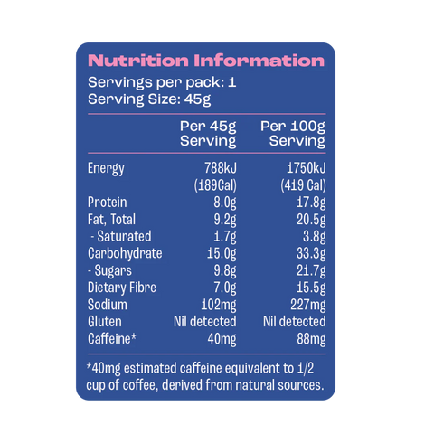 Caffeinated Protein Bar | Cacao Almond Choc