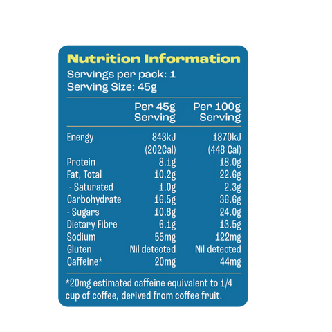 Caffeinated Protein Bar | Blueberry Cashew