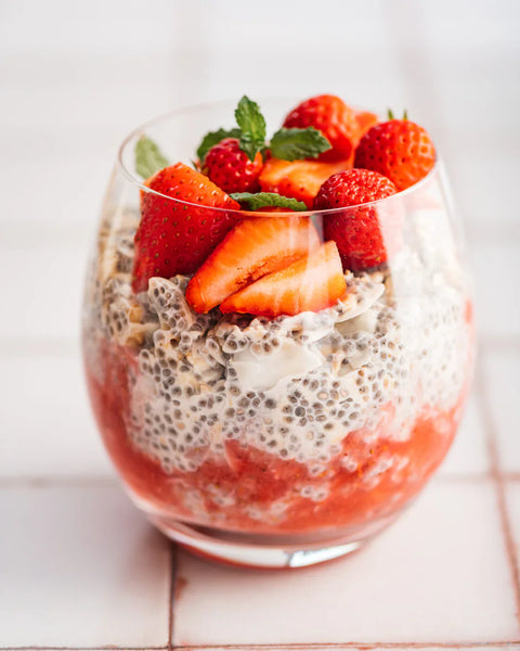 DIY Chia Pudding Mix | Strawberry