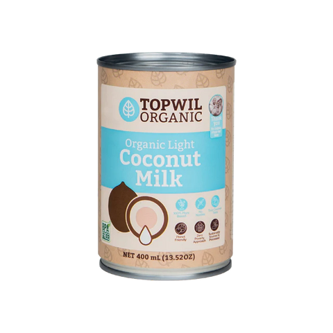 Topwil Organic Coconut Milk - Light (10%) - 400 ml