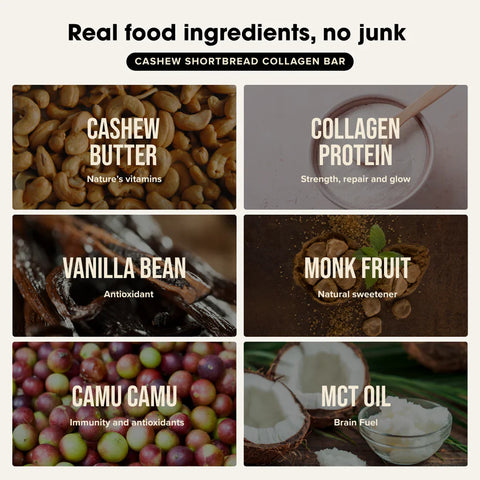 Collagen Protein Bar | Cashew Shortbread