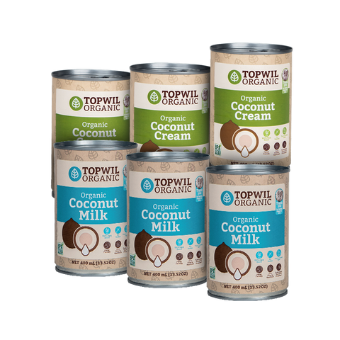 Organic Coconut Milk & Cream 400ml (6 Cans)