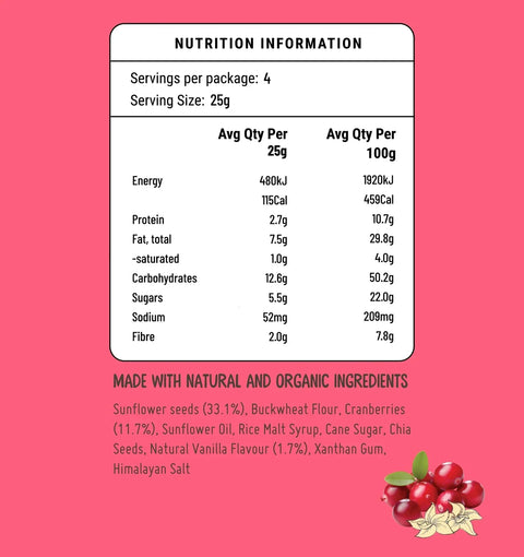 Seed Nibbles | Cranberry Vanilla