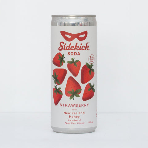 Sidekick Strawberry Soda 12-Pack NZ