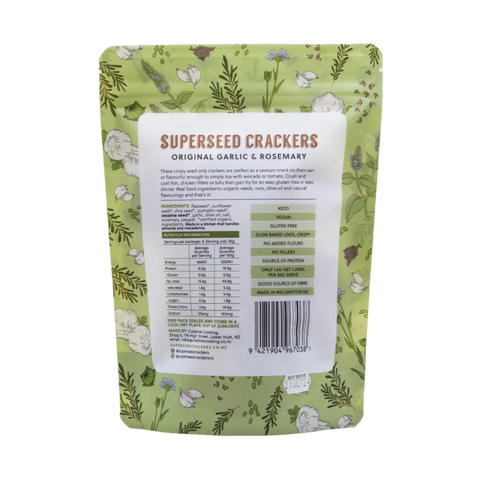 Superseed Crackers | Garlic & Rosemary