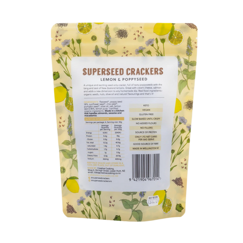 Superseed Crackers | Lemon & Poppyseed