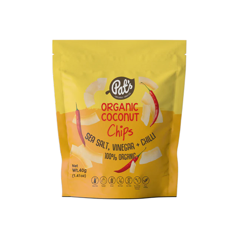Organic Coconut Chips Sea, Salt, Vinegar & Chilli  60g