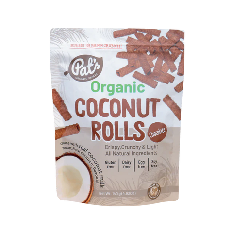 Organic Coconut Rolls (Chocolate) 140g