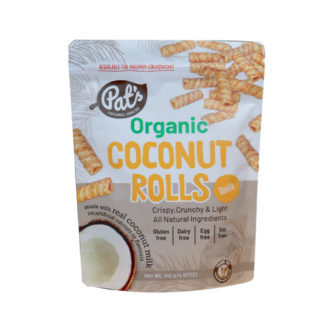 Organic Coconut Rolls (Vanilla) 140g